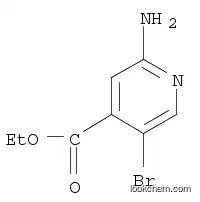 Molecular Structure of 1214374-01-2 (2-Amino-5-bromo-4-pyridinecarboxylic acid ethyl ester)
